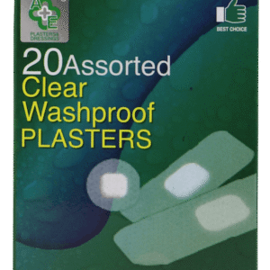A+E Assorted Clear Washproof Plasters 20 Pack