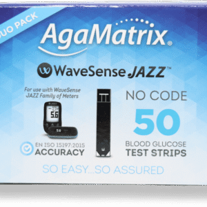 AgaMatrix WaveSense Jazz Blood Glucose Test Strips 50 Pack