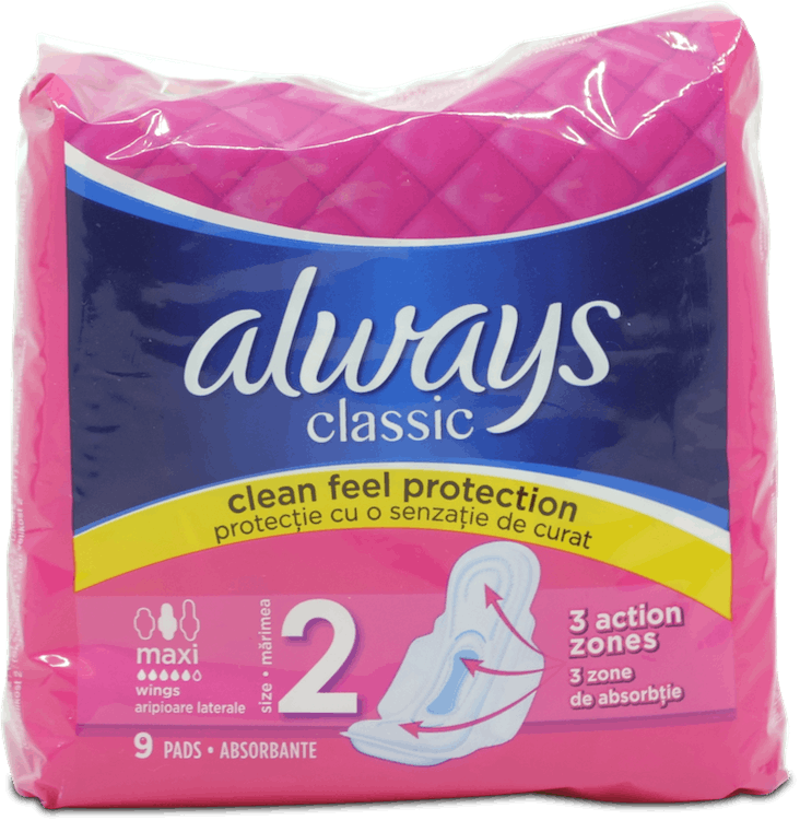 Always Classic Maxi Wings 9 Pack