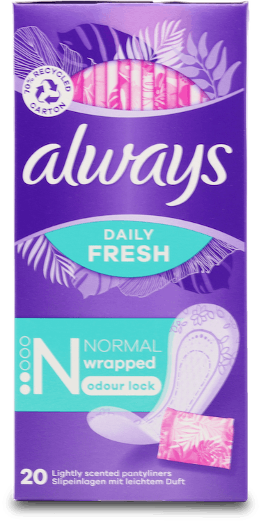 Always Dailies Singles Panty Liners Normal 20 Liners