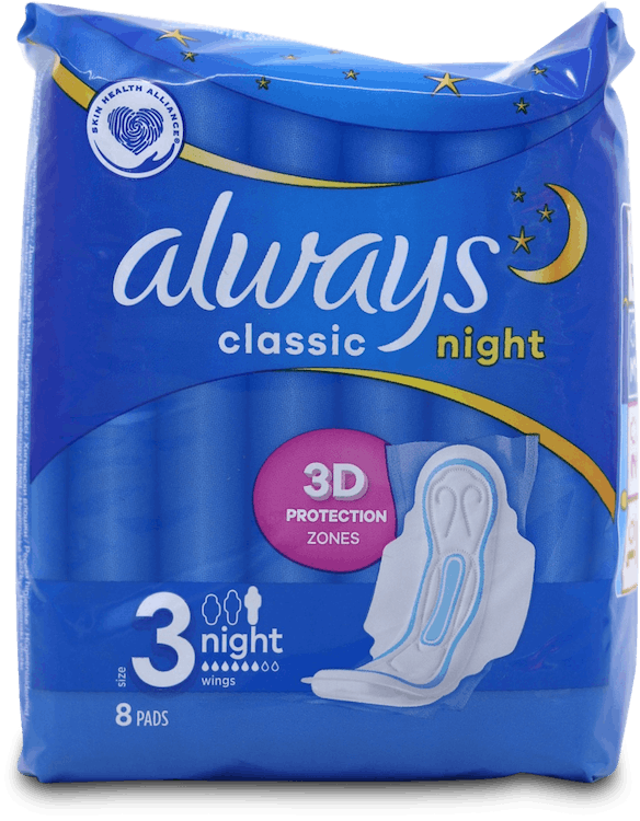 Always Maxi Classic Night Pads 8 Pack