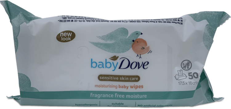 Baby Dove Sensitive Moisture Wipes 50 Pack