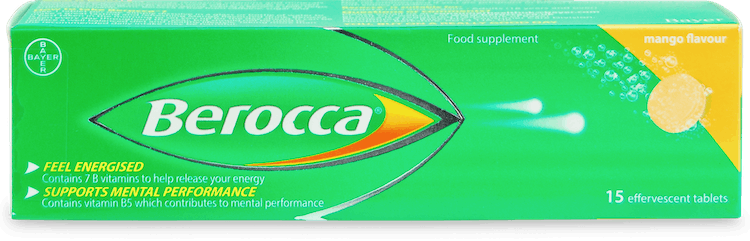 Berocca Mango 15 Effervescent Tablets
