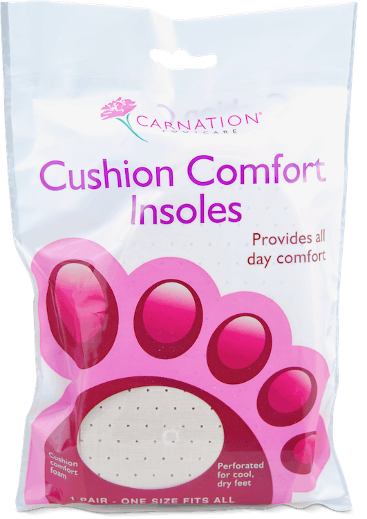 Carnation Cushion Comfort Insoles 1 Pair