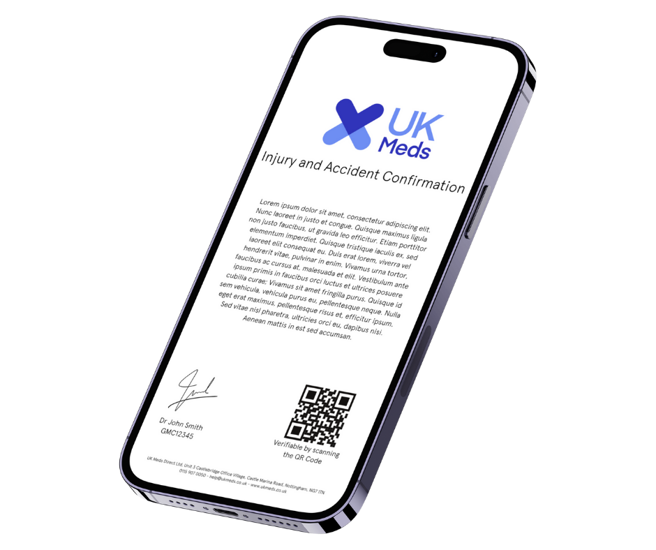 Injury and Accident Confirmation Letter
