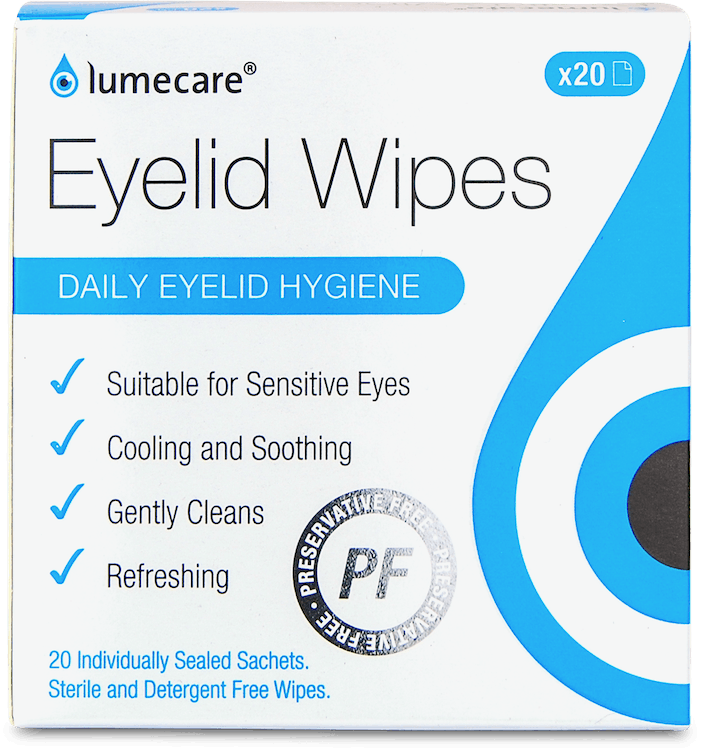 Lumecare Daily Eyelid Wipes 20 Pack