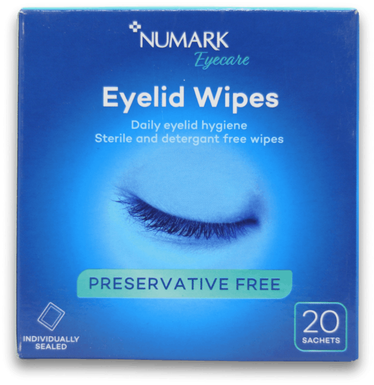 Numark Eyelid Wipes 20 Pack